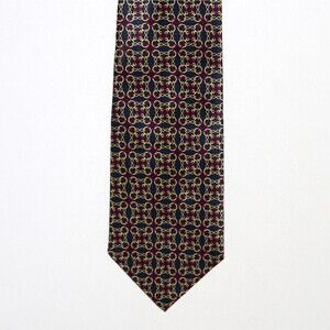 Museum Artifacts Necktie Silk hand made horse bit blue red equestrian